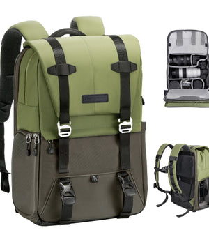 K&F Concept Mochila de 20L para Cámara DSLR con Compartimento para Laptop 15.6"