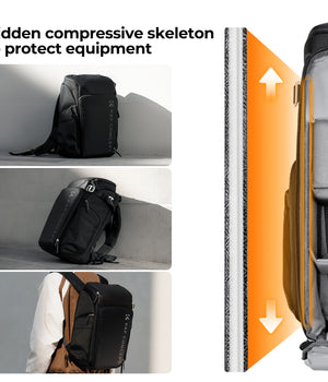 K&F Concept Alpha Air 25L – Mochila para Cámara con Funda para Lluvia
