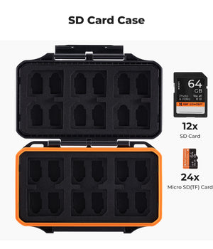 K&F Concept KF31.106 Estuche Impermeable para Tarjetas SD y MicroSD (36 Ranuras)