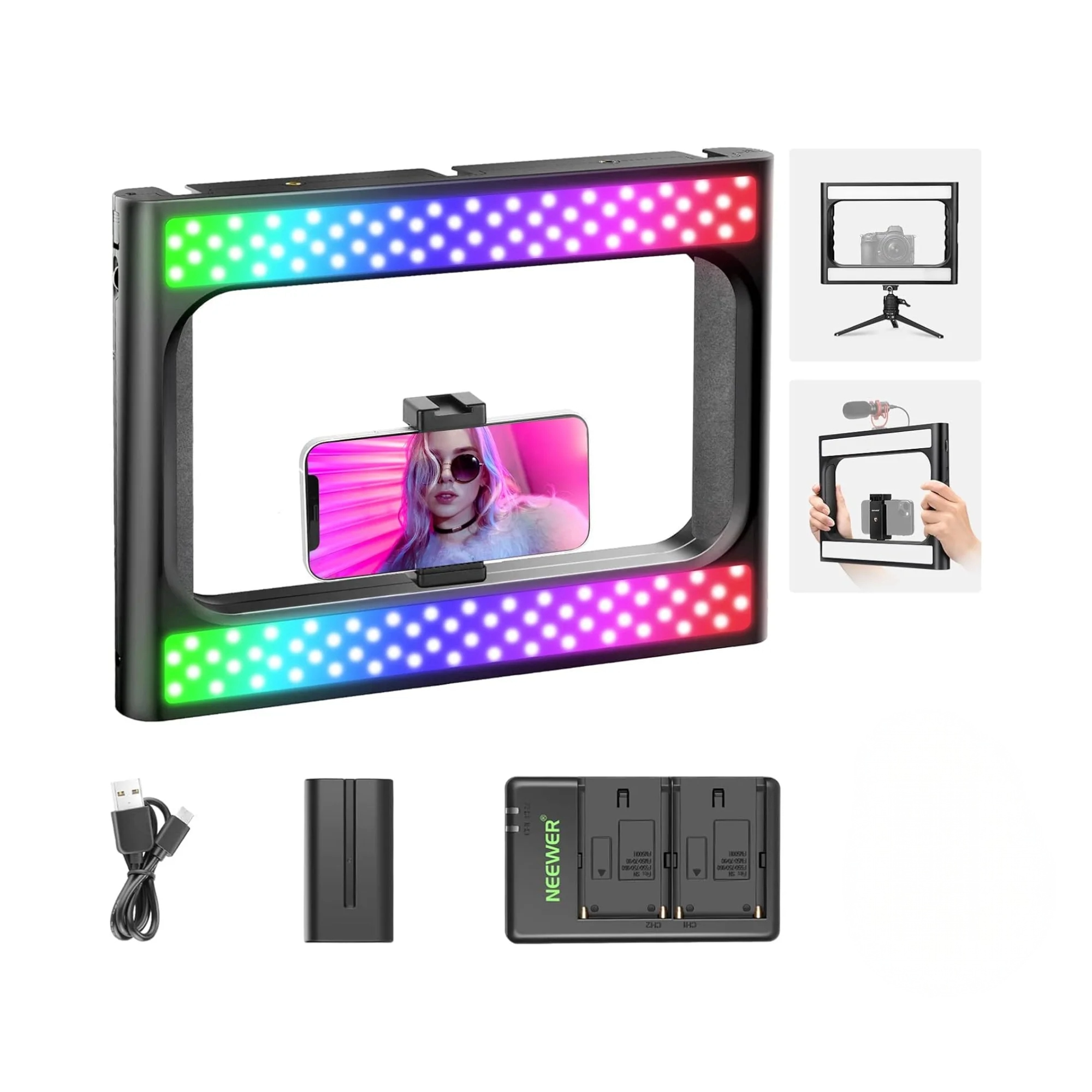 Neewer RGB-A111 Ⅱ II Anillo de luz LED RGB 2500K - 10000K