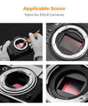 K&F Concept SKU.1698 Kit de limpieza de sensores Full Frame de 24 mm (10 piezas)