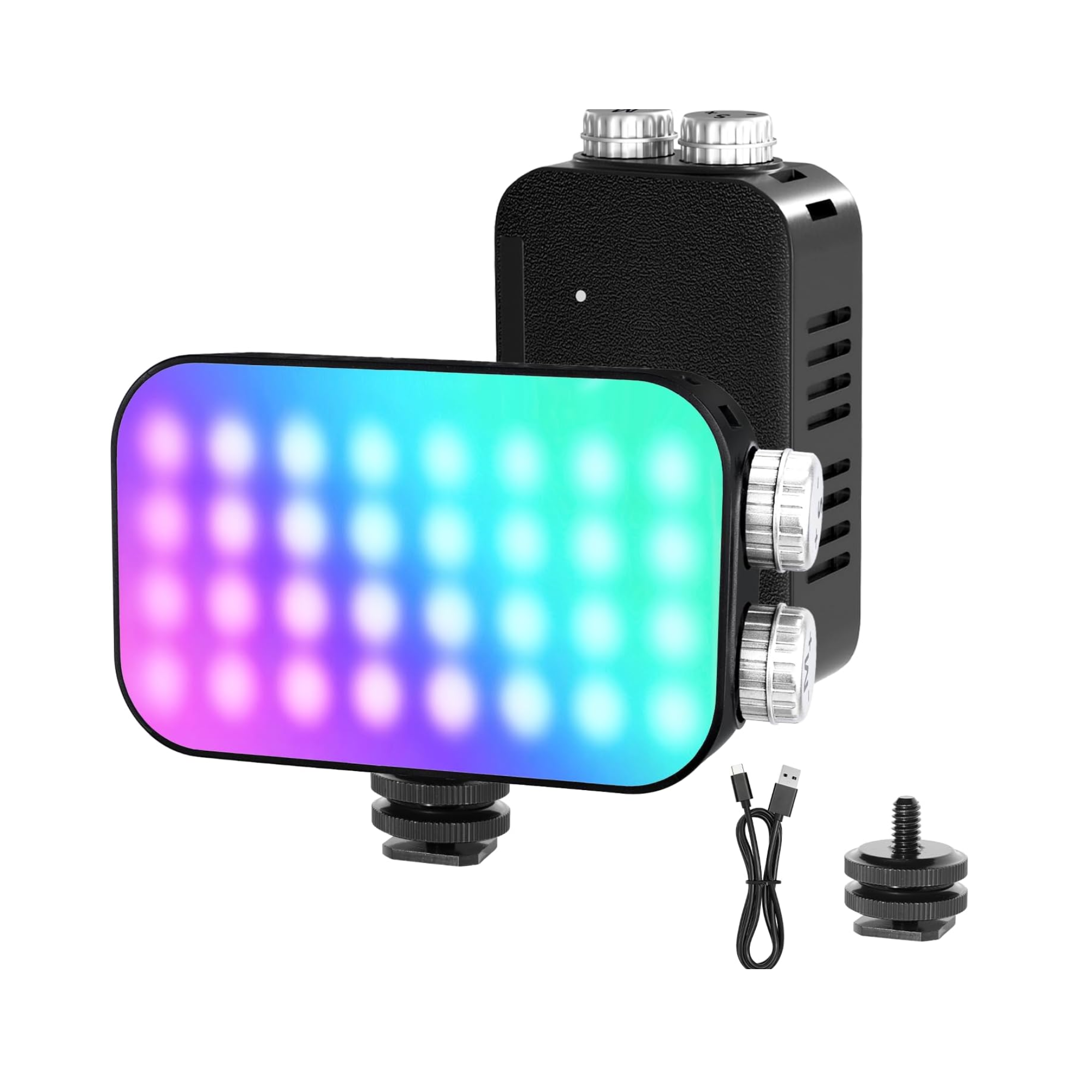EMART Luz de cámara LED RGB de 2600 mAh, 13 efectos de iluminación  2500 K-7000 K