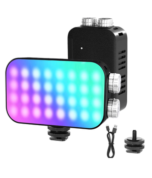 EMART Luz de cámara LED RGB de 2600 mAh, 13 efectos de iluminación  2500 K-7000 K