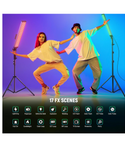 NEEWER Kit de 2 barras de luz RGB BH20C para fotografía, con soportes, difusores, 3250Lux, regulable 2500-10000K CRI95+/TLCI97+ APP/2.4G/Control de panel