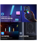 NEEWER Kit de 2 barras de luz RGB BH20C para fotografía, con soportes, difusores, 3250Lux, regulable 2500-10000K CRI95+/TLCI97+ APP/2.4G/Control de panel
