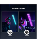 NEEWER Kit de 2 barras de luz RGB BH20C para fotografía, con soportes, difusores, 3250Lux, regulable 2500-10000K CRI95+/TLCI97+ APP/2.4G/Control de panel