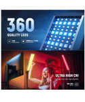 NEEWER Kit de 2 barras de luz RGB BH20C para fotografía, con soportes, difusores, 3250Lux, regulable 2500-10000K CRI95+/TLCI97+ APP/2.4G/Control de panel