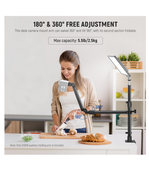 NEEWER DS009 Brazo de Montaje Superior para Cámara y Teléfono (22" / 56 cm)