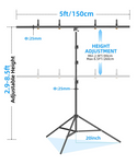 EMART Kit de soporte en forma de T de 5 pies de ancho y 8.5 pies de alto.