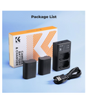 K&amp;F CONCEPT Kit de Baterías NP-FZ100 (2280 mAh) + Cargador Dual