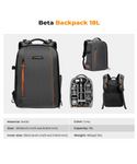 K&F Concept Mochila para cámara de fotografía DSLR 18L