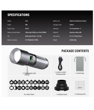 NEEWER BASICS FL10 Linterna Fotográfica Portátil