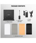NEEWER Caja de luz de estudio fotográfico de 50 W, 20 x 20 pulgadas ( 50 x 50 cm ), + 4 telones de fondo