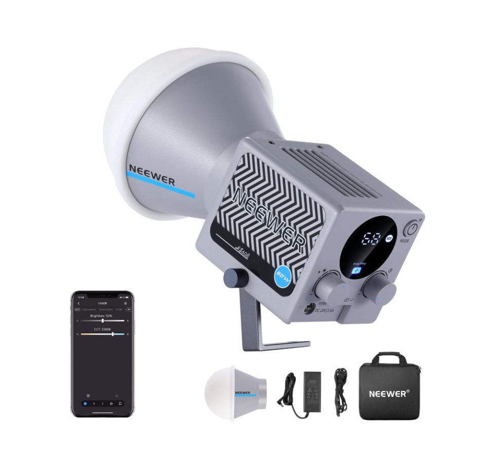 NEEWER HS60B – Mini Luz de Video LED Bicolor de 60W con Control por App