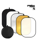 Reflector 5 en 1 SCONPHO de 40 x 60 pulgadas / 100 x 150 cm con soporte clip