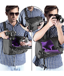 Neewer Mochila de almacenamiento profesional para cámara DSLR (interior morado)