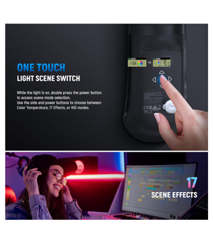 NEEWER BASICS GC30C-RGB – Varita de Luz LED RGB 30W (Inflable, 90cm)