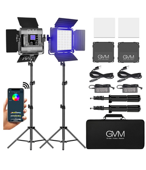 GVM Kit de 2 paneles RGB LED 800D