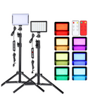 AiknowFoto kit de iluminación de fotografía RGB paquete de 2