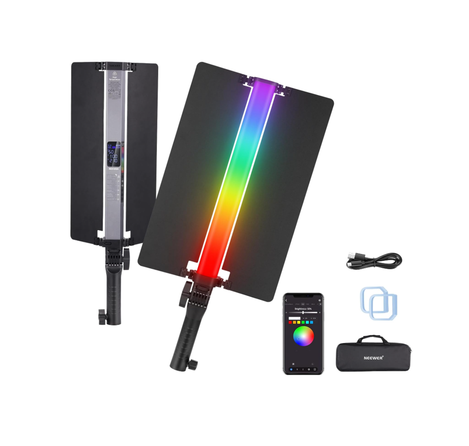 Neewer RGB2 Barra de Luz LED RGB con Visores Metálicos (40 cm)