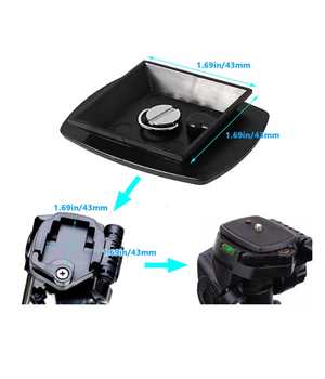 Placa universal de liberación rápida para trípode (43 × 43 mm)