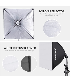 NEEWER Kit de Softbox de 24 x 24 pulgadas