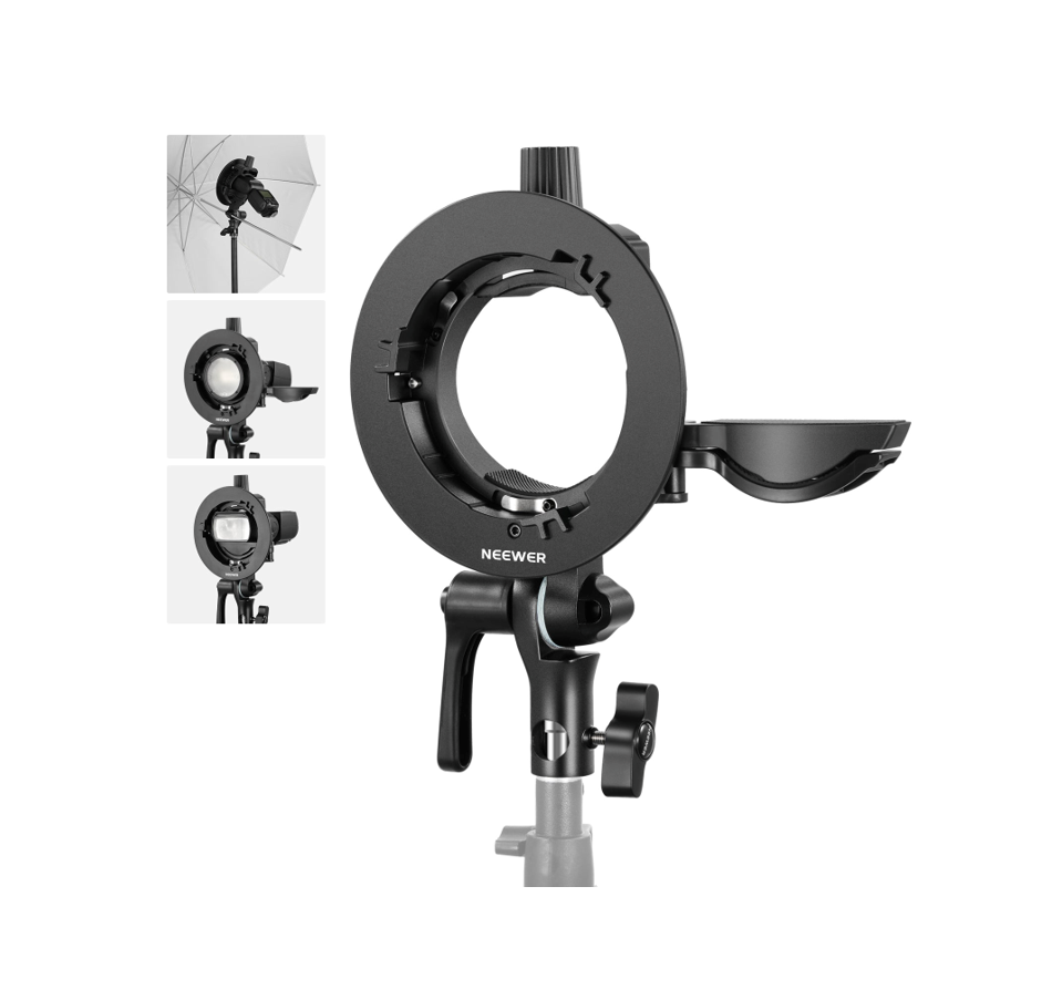 NEEWER CRB1 Soporte de Montaje Bowens Tipo S para Flash