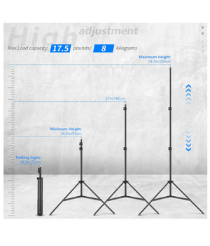 Neewer ST200 Soporte de luz para fotografía, 3-6.6 pies / 92-200cm