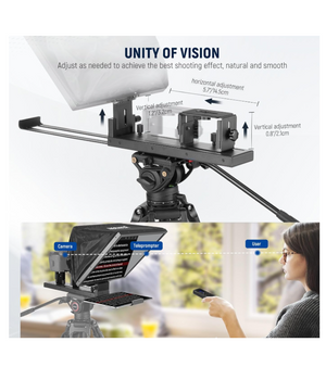 Teleprompter NEEWER BASICS X16B – 16" de Aluminio Plegable con Control Remoto Bluetooth