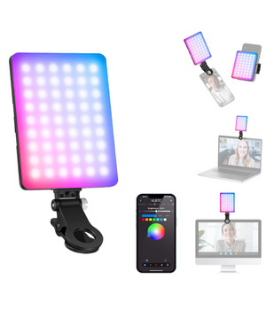NEEWER VL67C Luz RGB para selfie con control de aplicación, 94 LED CRI97 2000mAh recargable