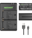 Neewer NP-F550 - Juego de 2 baterias con cargador dual