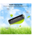 POWEROWL - 8 pack de baterías AA recargables con cargador, 2800 mAh de alta capacidad de Ni-MH