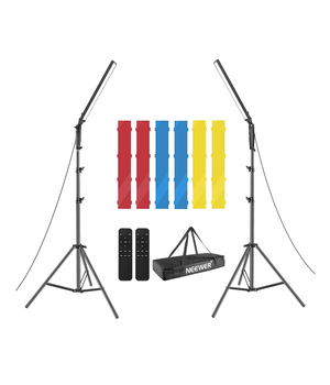 Neewer Set de espadas LED Bicolor con geles de color