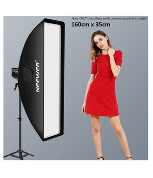 Neewer Softbox de 160 x 35 cm, con rejilla de panal. con montura Bowens