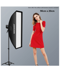 Neewer Softbox de 90 x 20 cm, con rejilla de panal. con montura Bowens