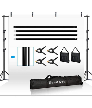 MOUNTDOG Soporte de fondo de 8.5 x 10 pies (sin telas)