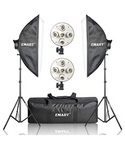 Emart Kit de 2 Softbox de 20.0 x 28.0 in, con cabezal de 5 focos