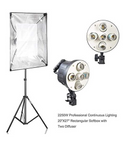 Emart Kit de 2 Softbox de 20.0 x 28.0 in, con cabezal de 5 focos