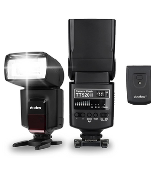 GODOX TT520 Flash inalámbrico  con receptor integrado y transmisor RT